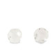 Cubic Zirconia beads Disc 2x3mm Transparent-off white